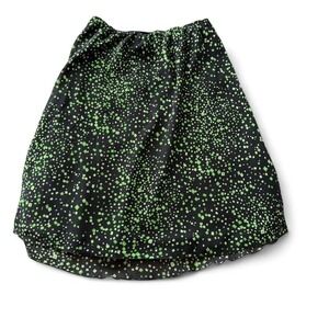 Vintage Dressbarn Black & Green Patterned Skirt